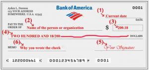How To Write a Check for Bank of America
